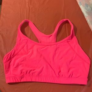 Hot Pink Non Padded Sports Bra